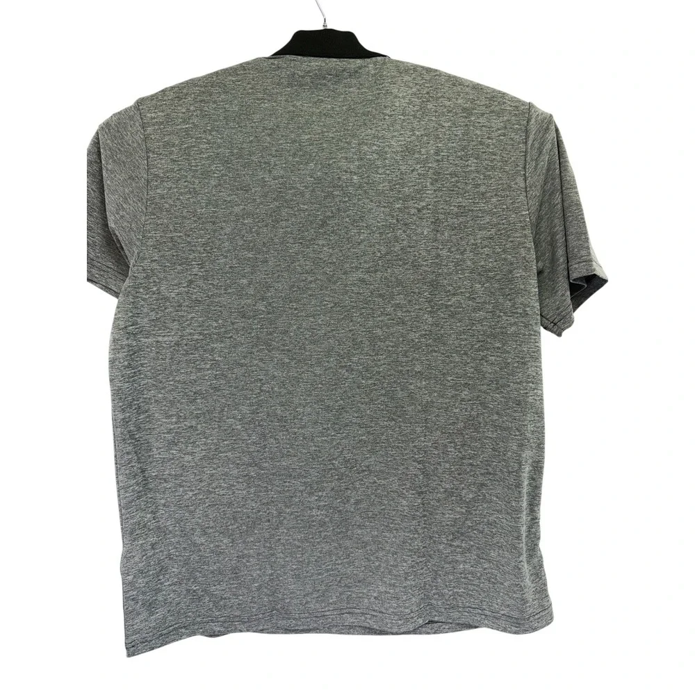 Adidas Mens XL Adi Perf H Polo IU4486 Black Melange Grey Golf Shirt  (AA45) New